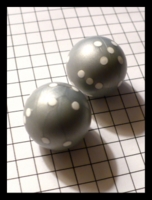 Dice : Dice - 6D - Roung Dice Silver Pair